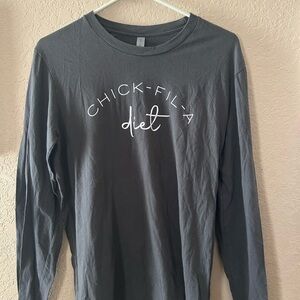 Chick-Fil-A Diet Gray Long Sleeve Shirt